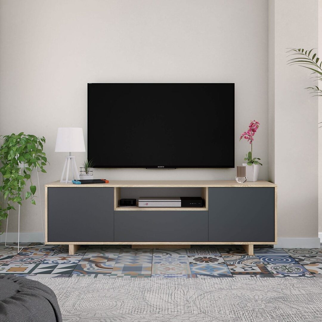 Mueble Bajo de Televisión Zaira Gris - Imagen 2