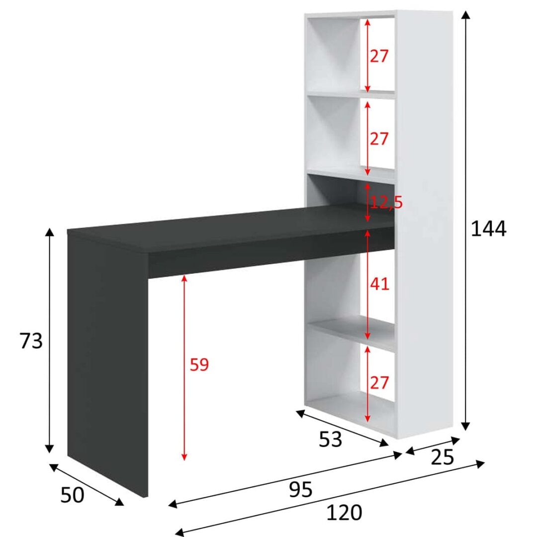 Mesa Escritorio Con Estantería Duplo - Imagen 8