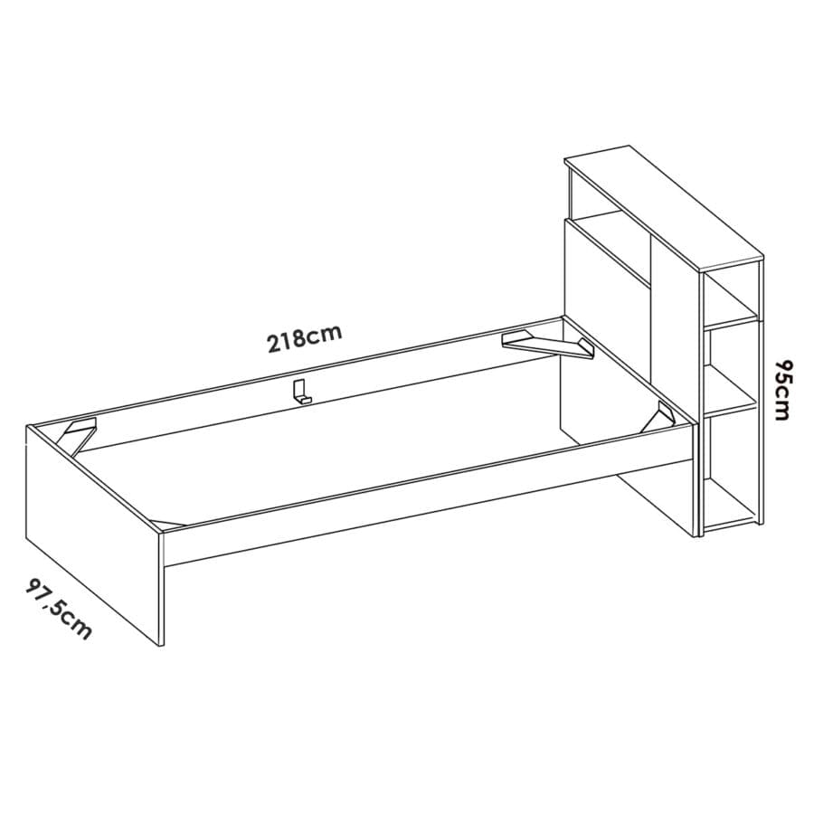 Cama Con Cabecero Funcional - Imagen 2