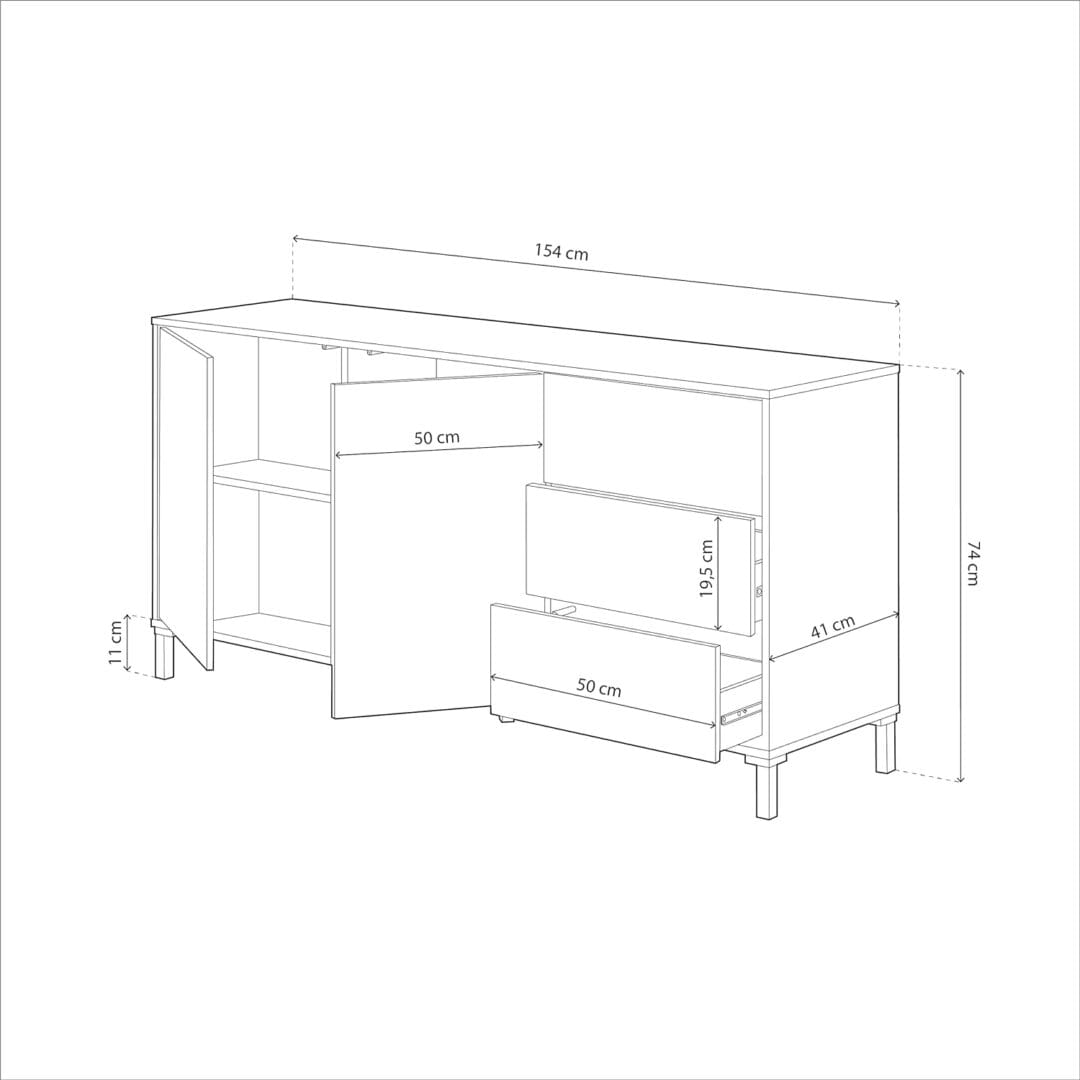 Pack salón estilo INDUSTRIAL URBAN PLUS roble y antracita - Imagen 8